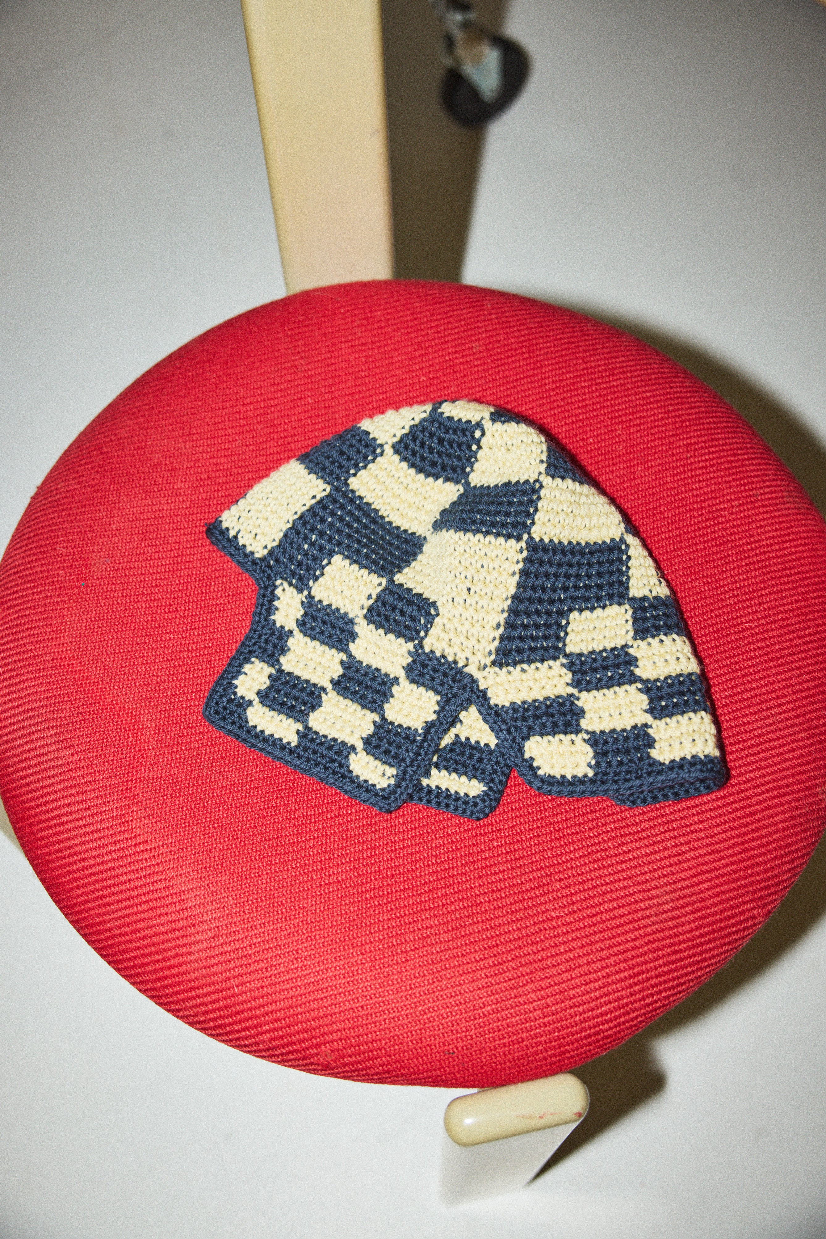 Checkered Crochet Rover Cap - Image 3