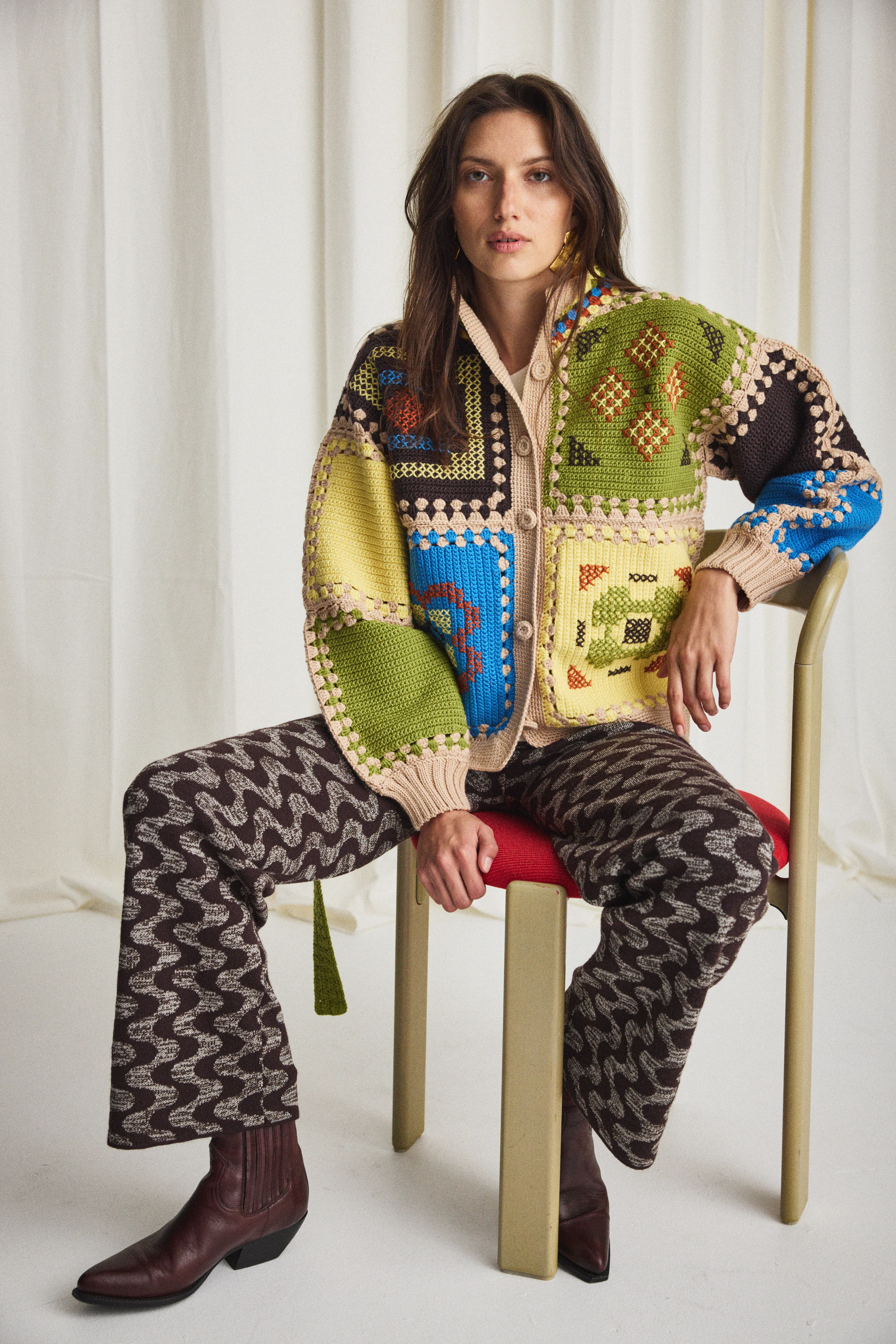 Cross Stitch Crochet Jacket - Image 3