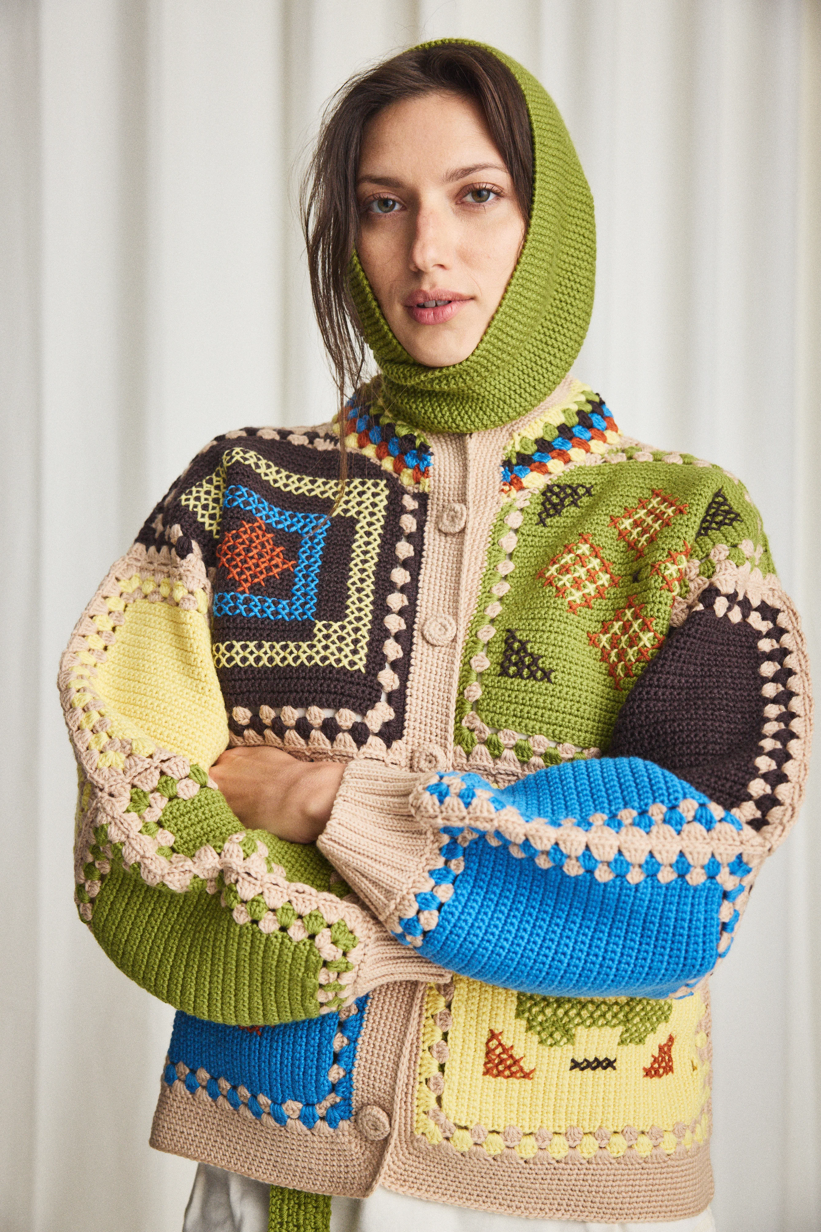 Cross Stitch Crochet Jacket - Image 4
