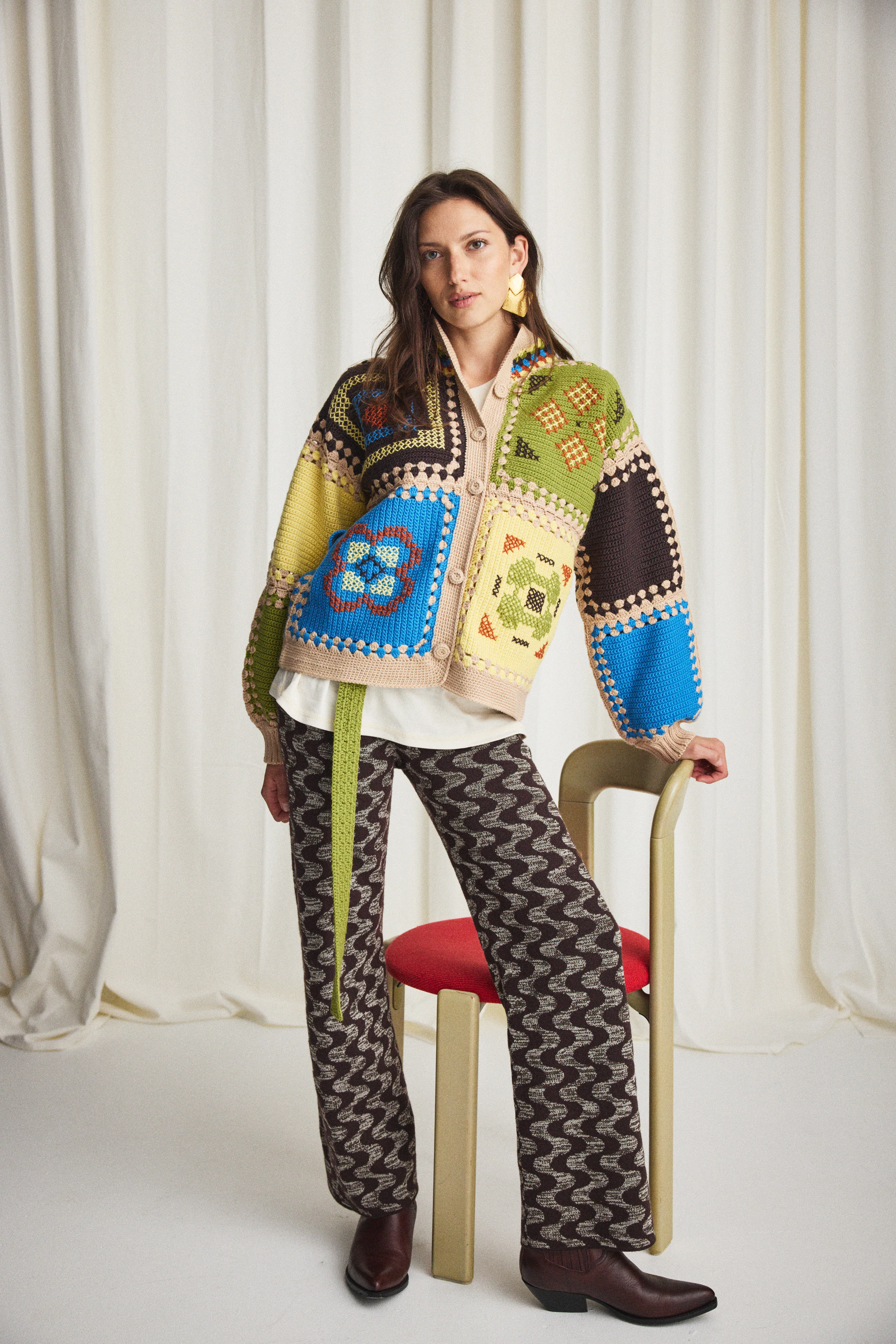Cross Stitch Crochet Jacket - Image 5