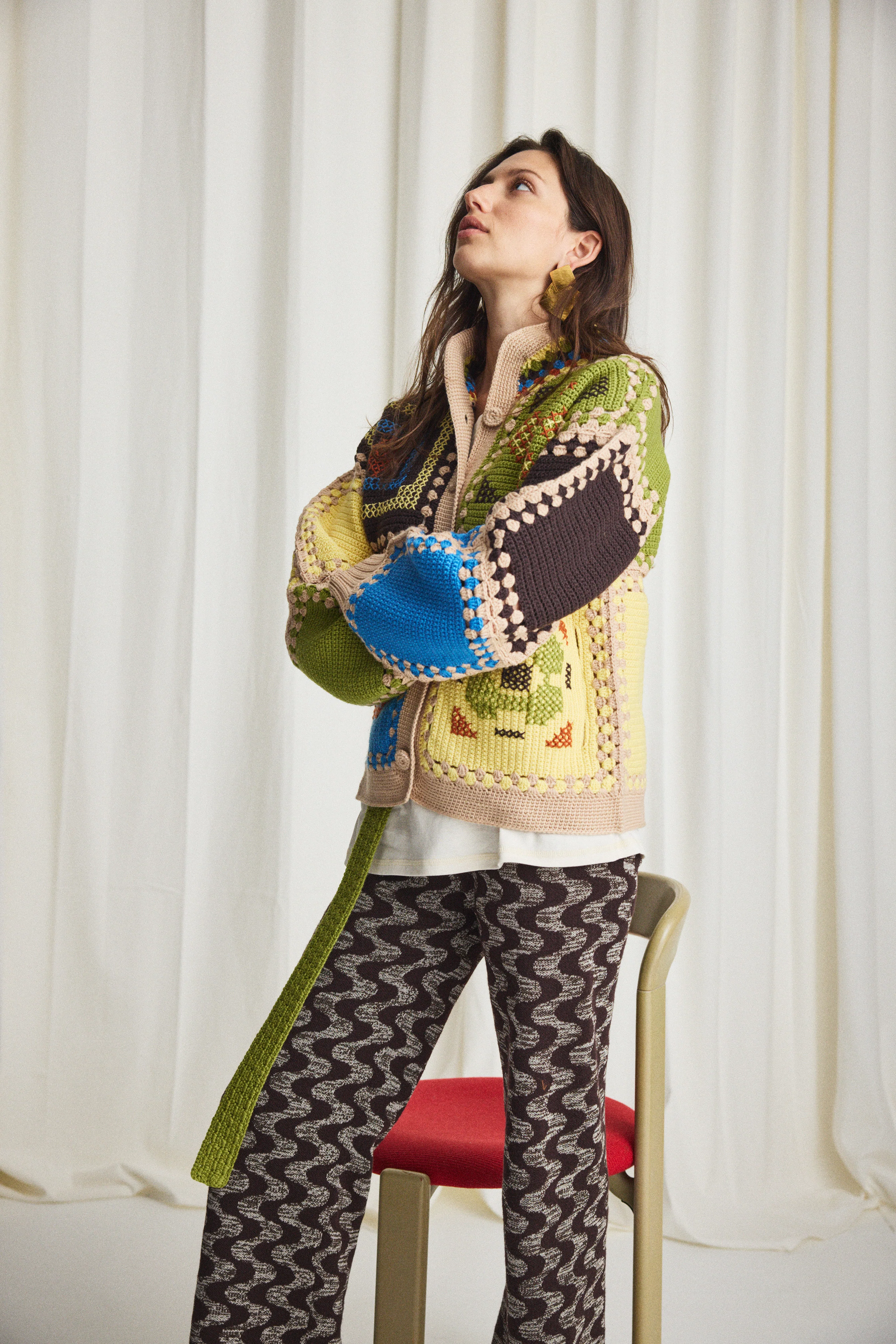 Cross Stitch Crochet Jacket - Image 6