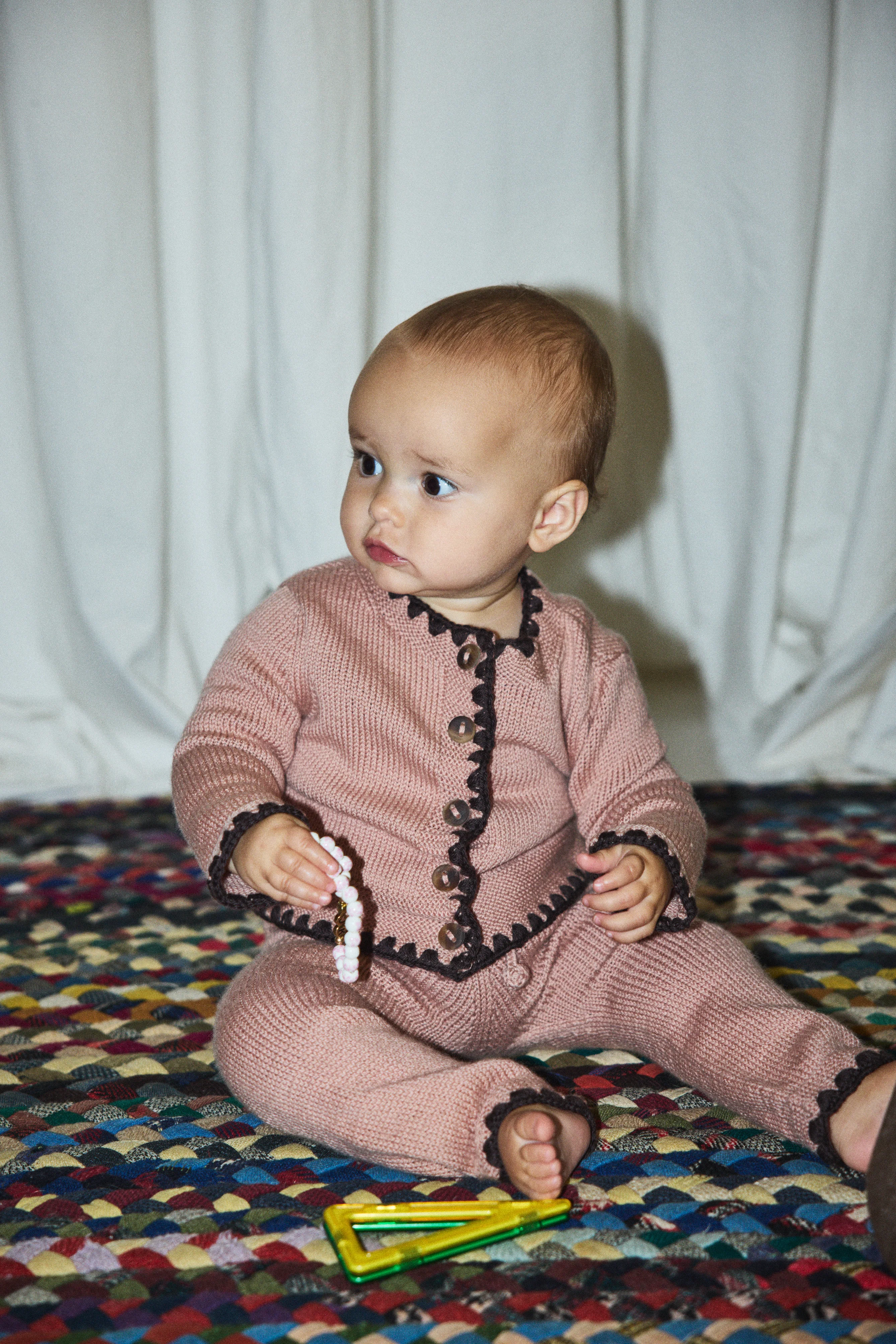 Baby Crochet Trim Darling Cardigan - Image 2