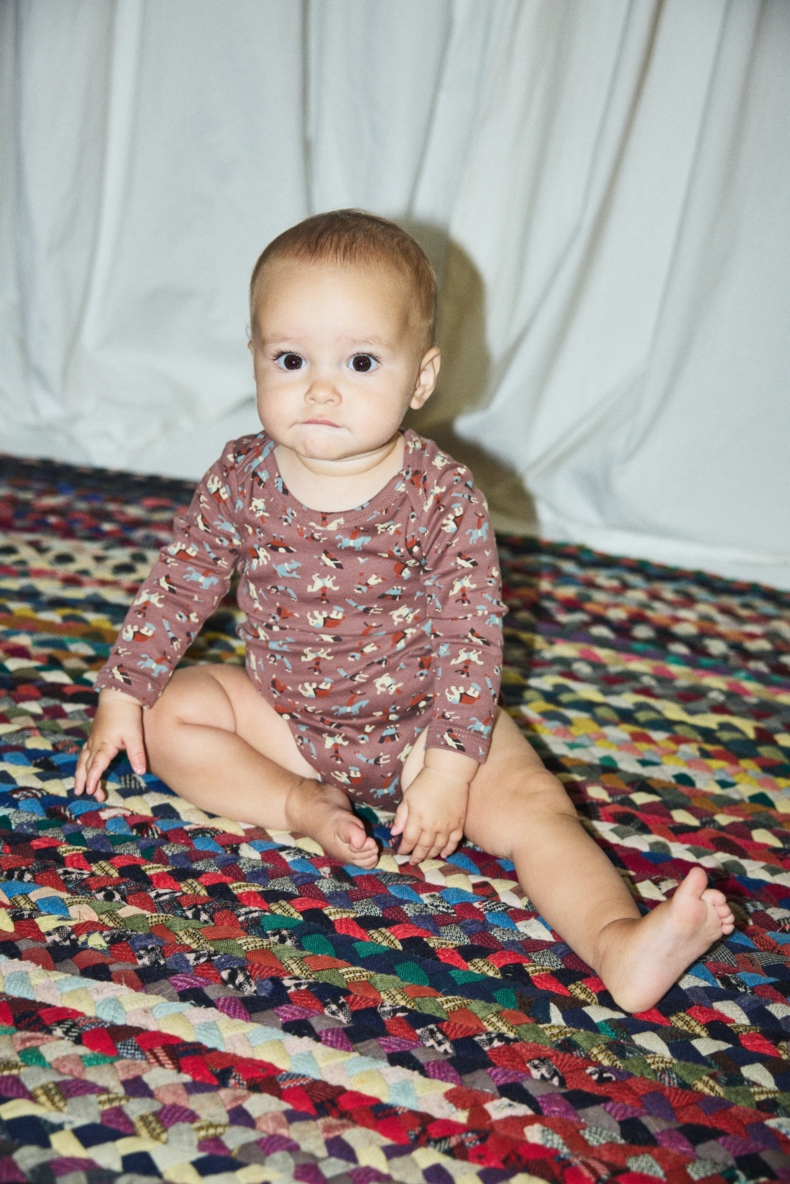 Baby Long Sleeve Lap Onesie - Image 5