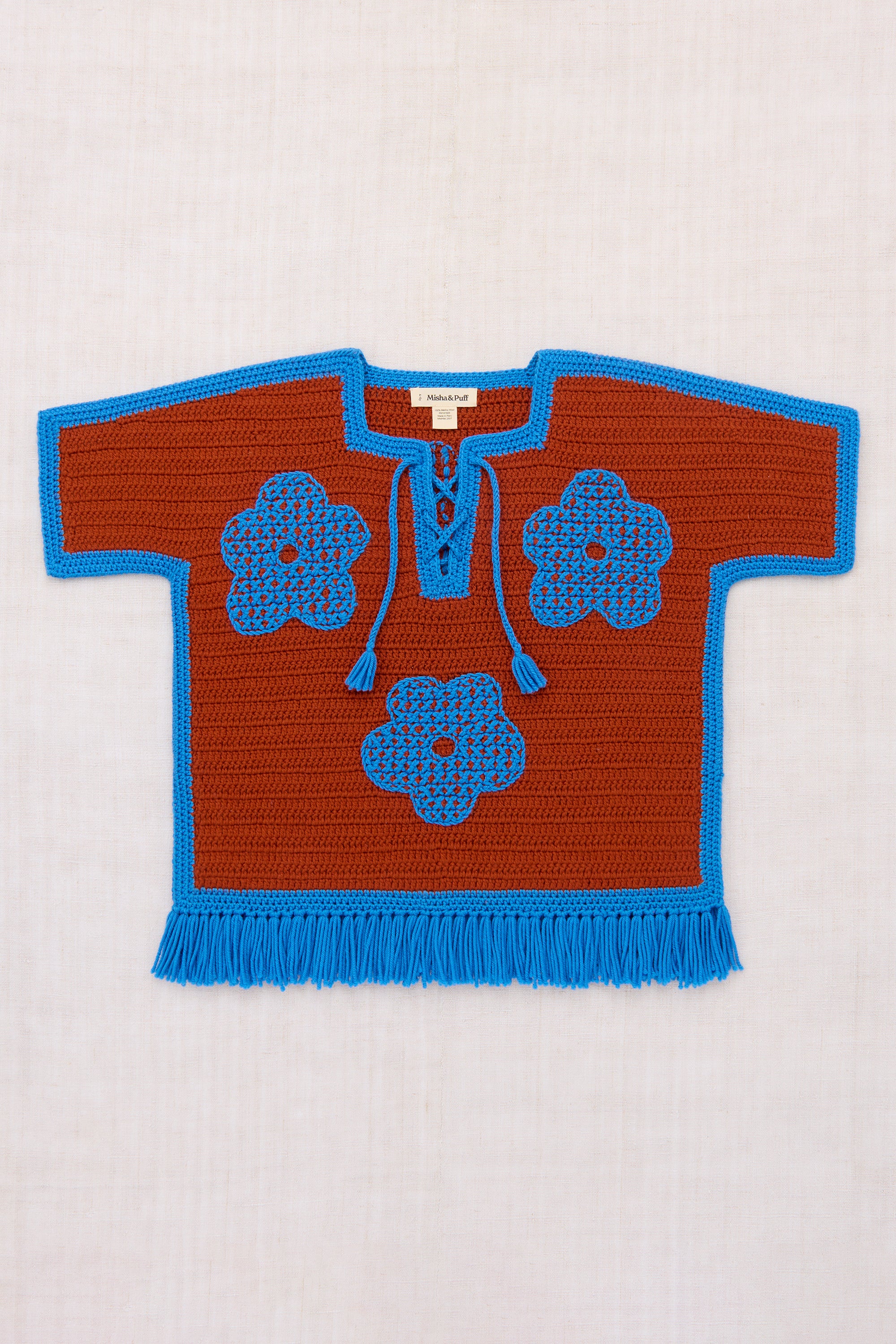 Blomma Crochet Fringe Poncho - Image 2