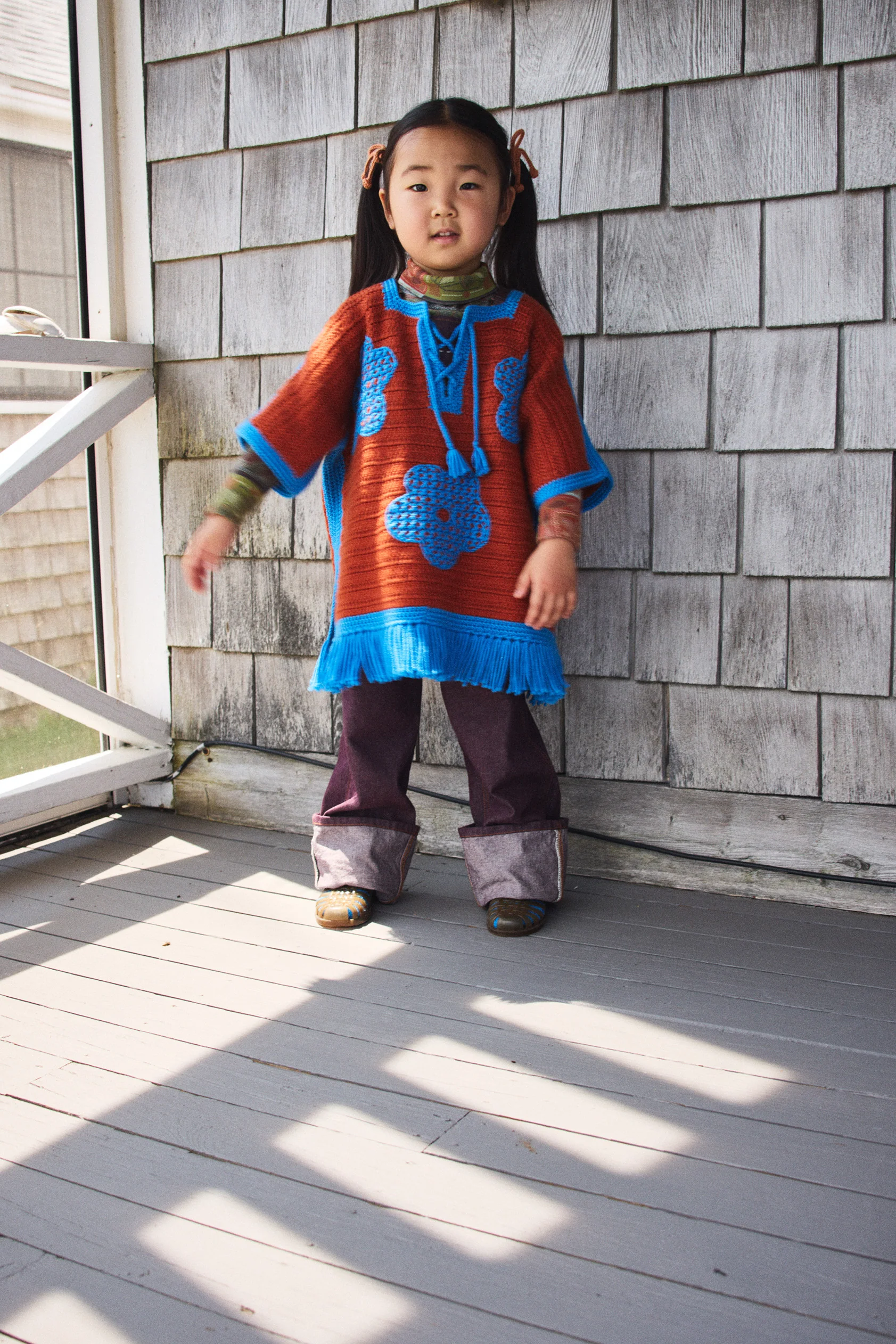 Blomma Crochet Fringe Poncho - Image 3