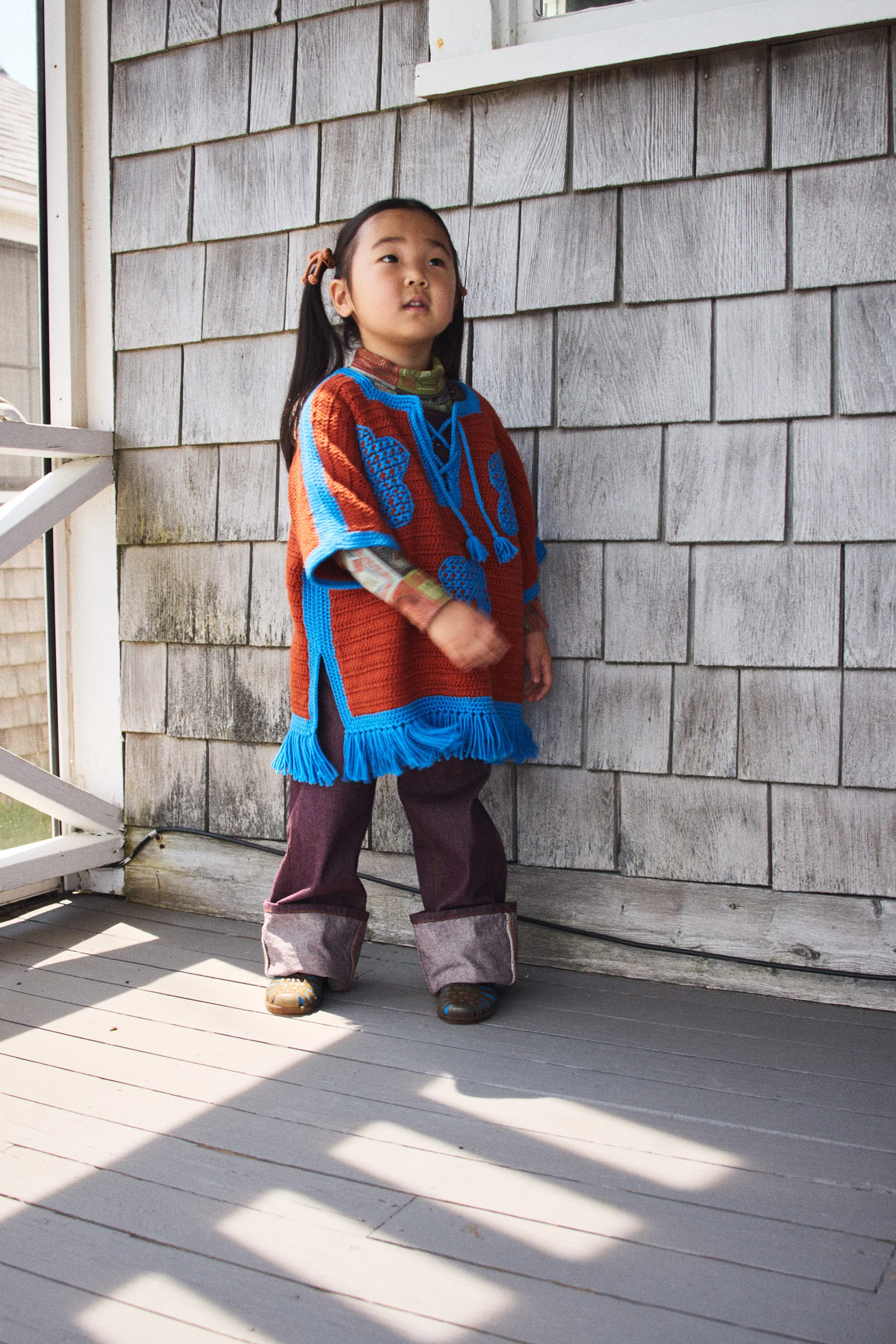 Blomma Crochet Fringe Poncho - Image 6
