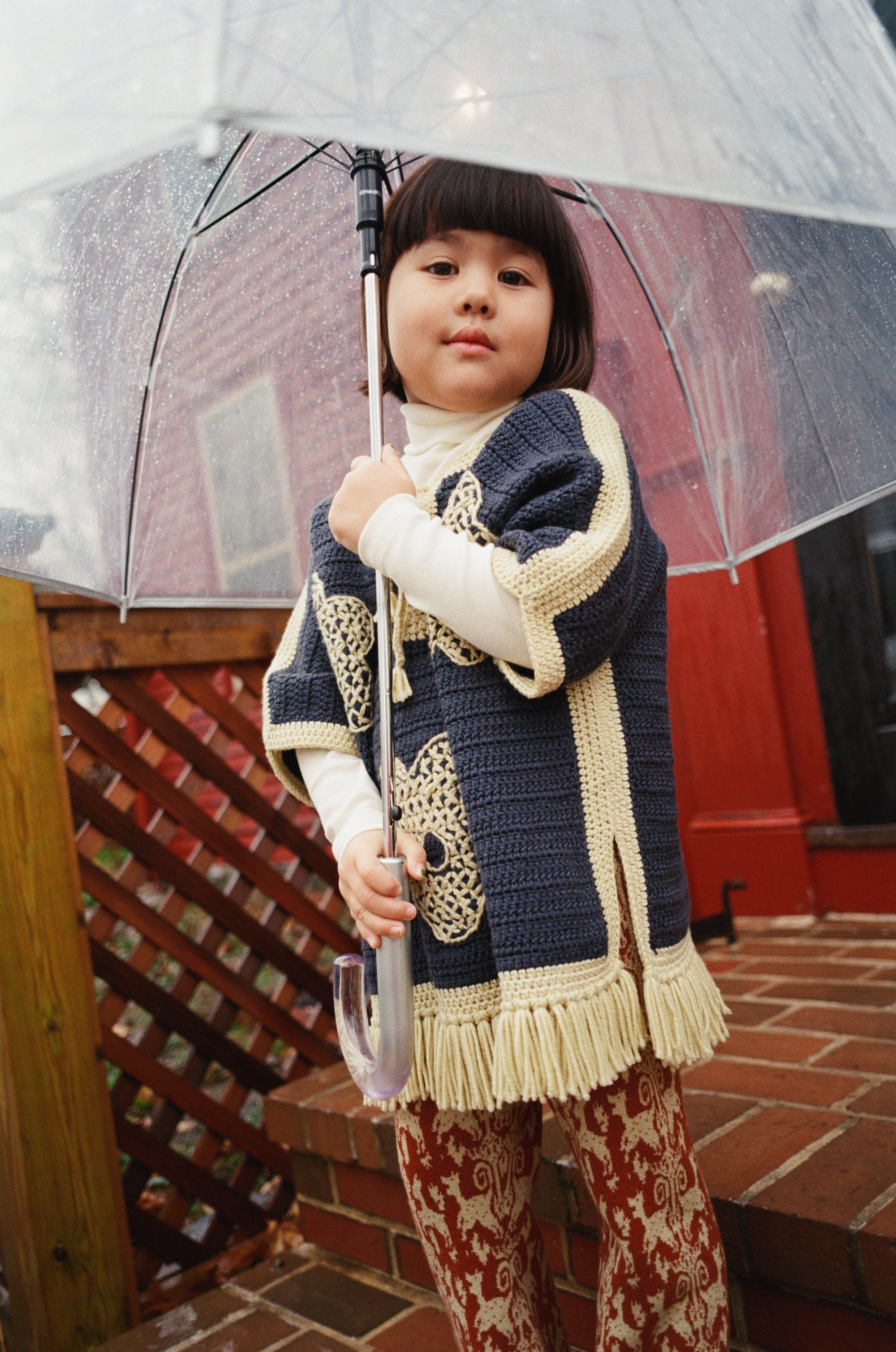 Blomma Crochet Fringe Poncho - Image 10