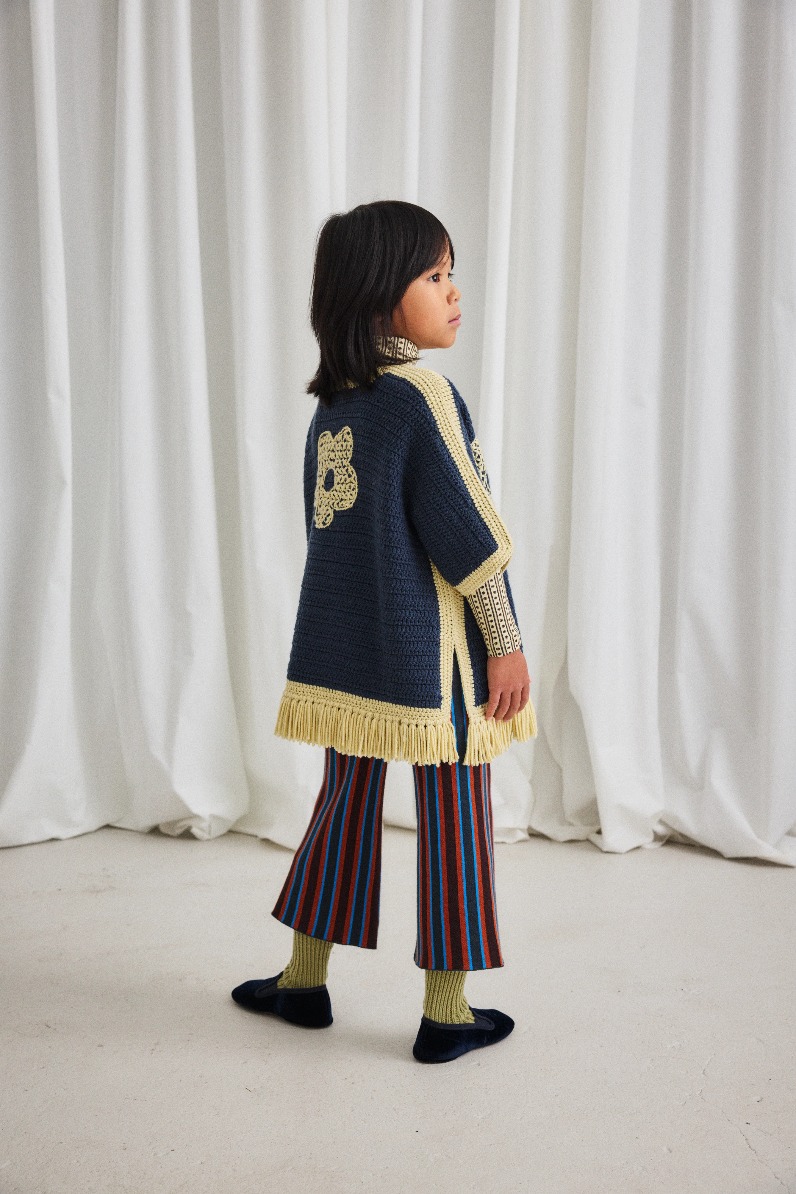 Blomma Crochet Fringe Poncho - Image 5