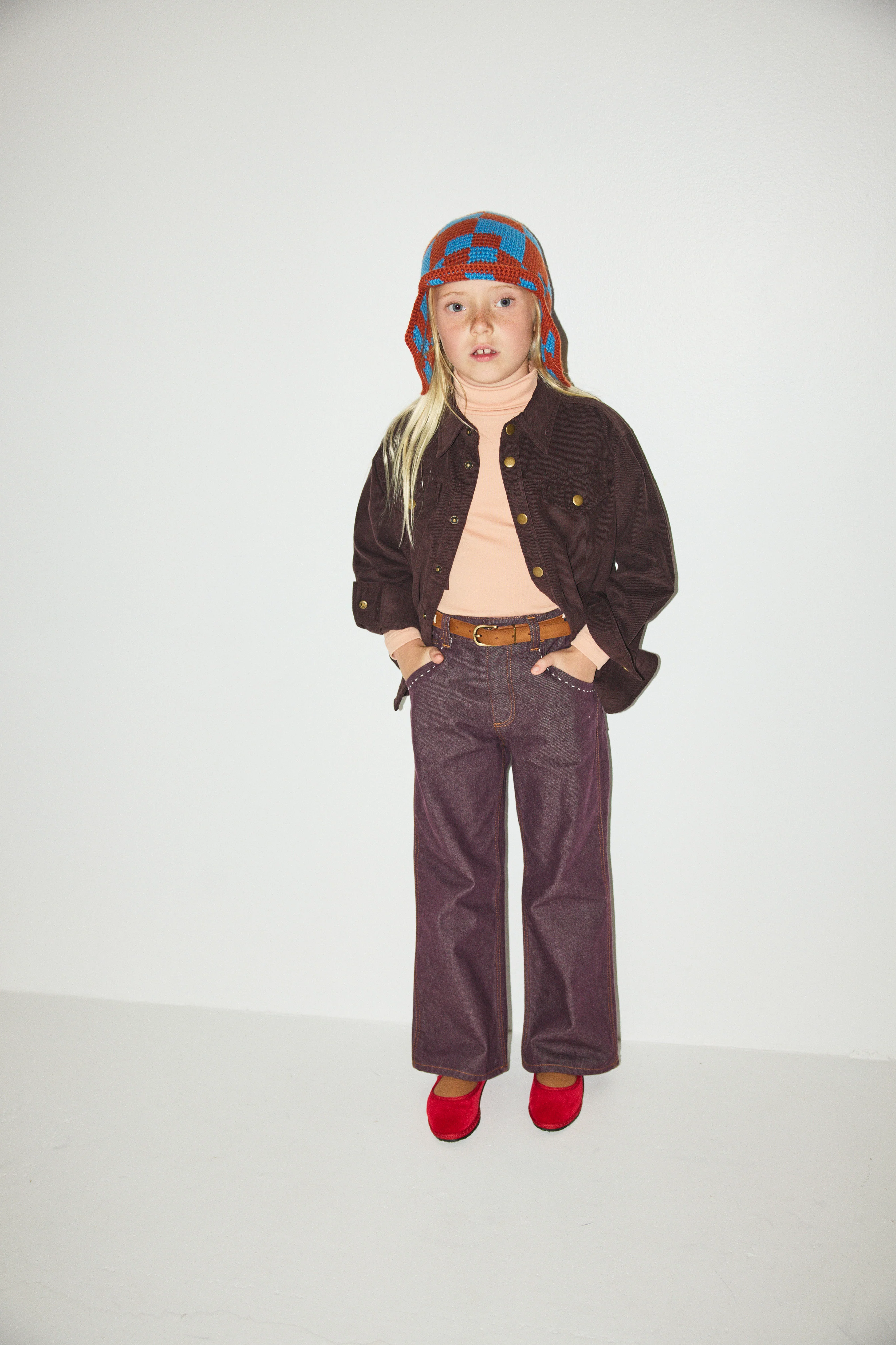 Checkered Crochet Rover Cap - Image 2