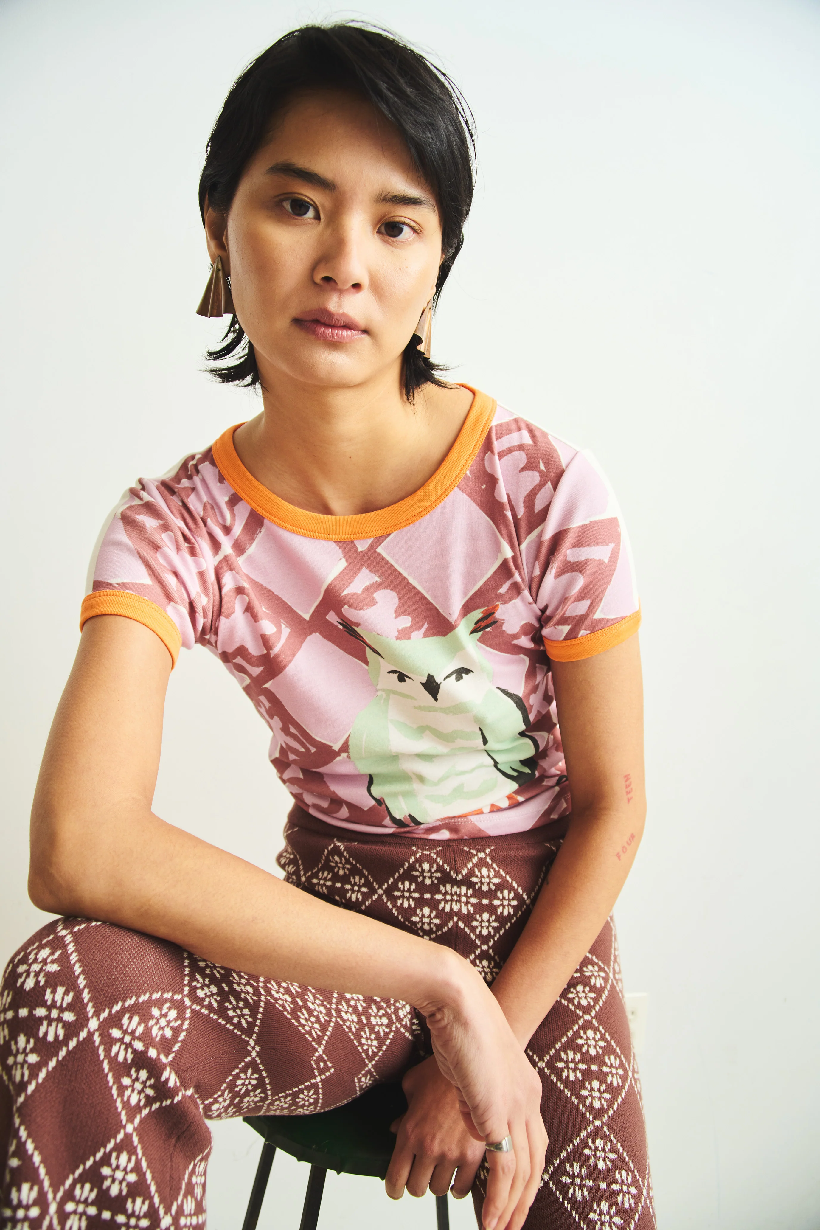 Great Owl Ringer Tee - Image 3