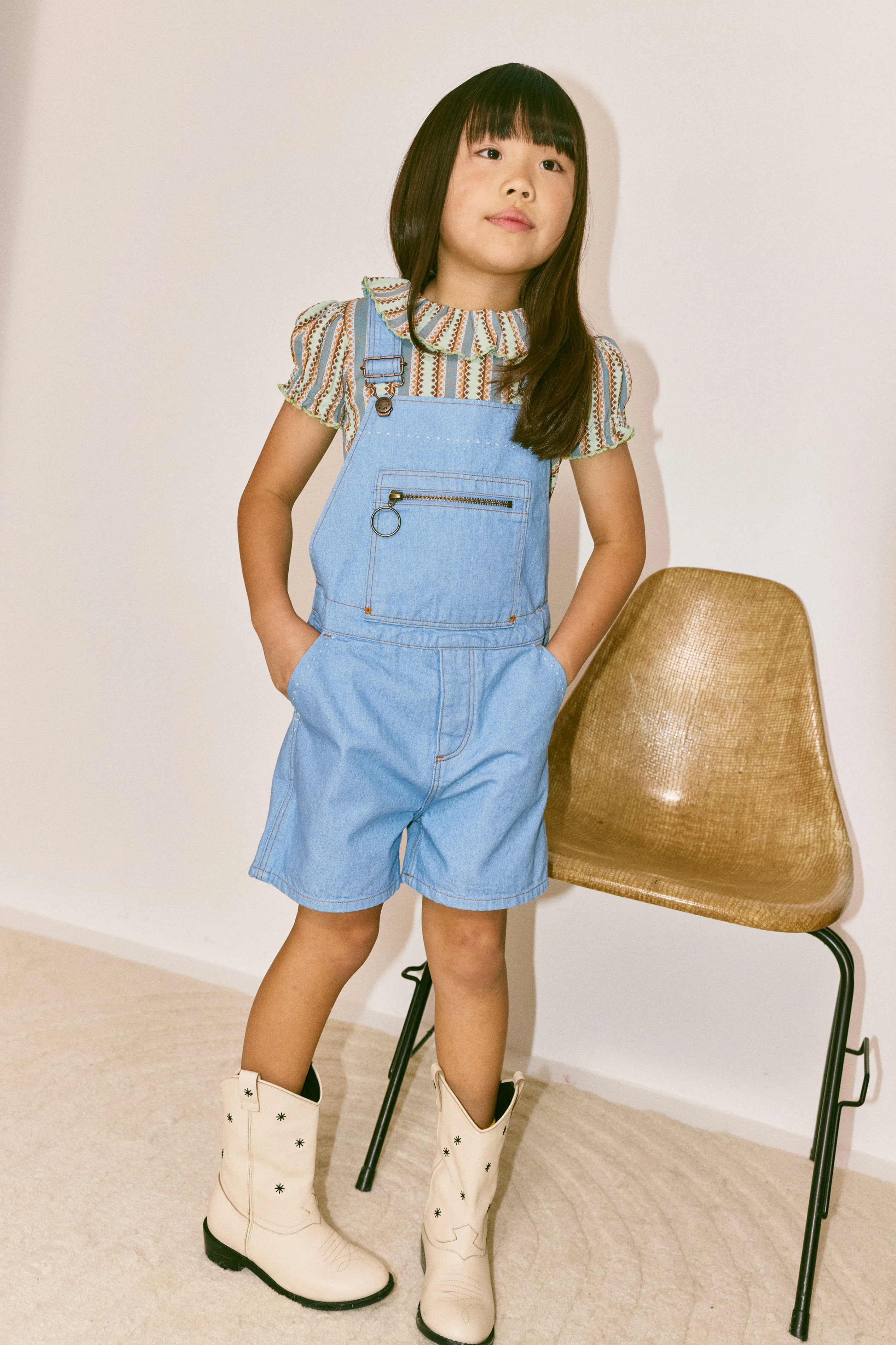 Zip Overall Shorts - Image 2