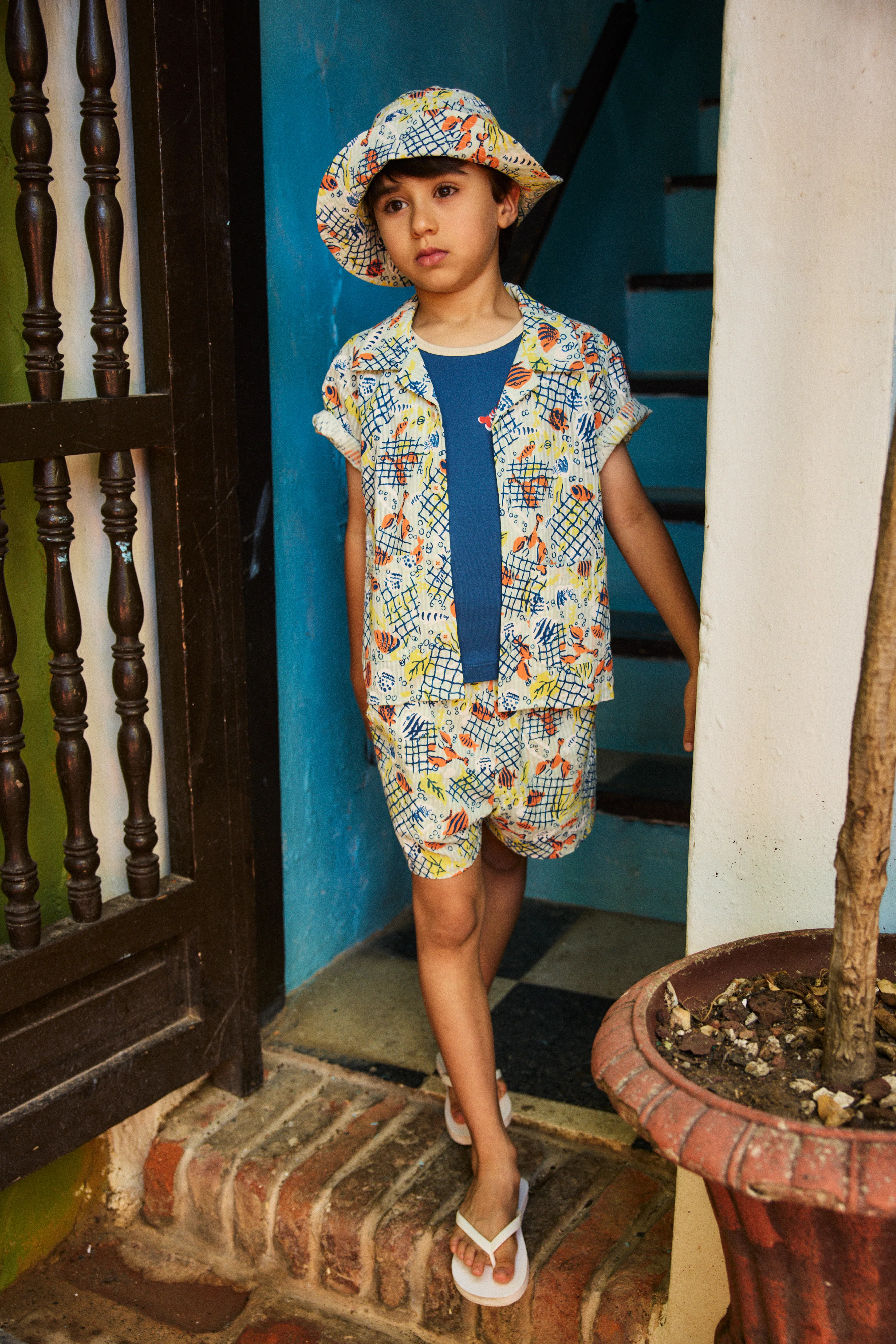 Seersucker Bucket Hat - Image 6