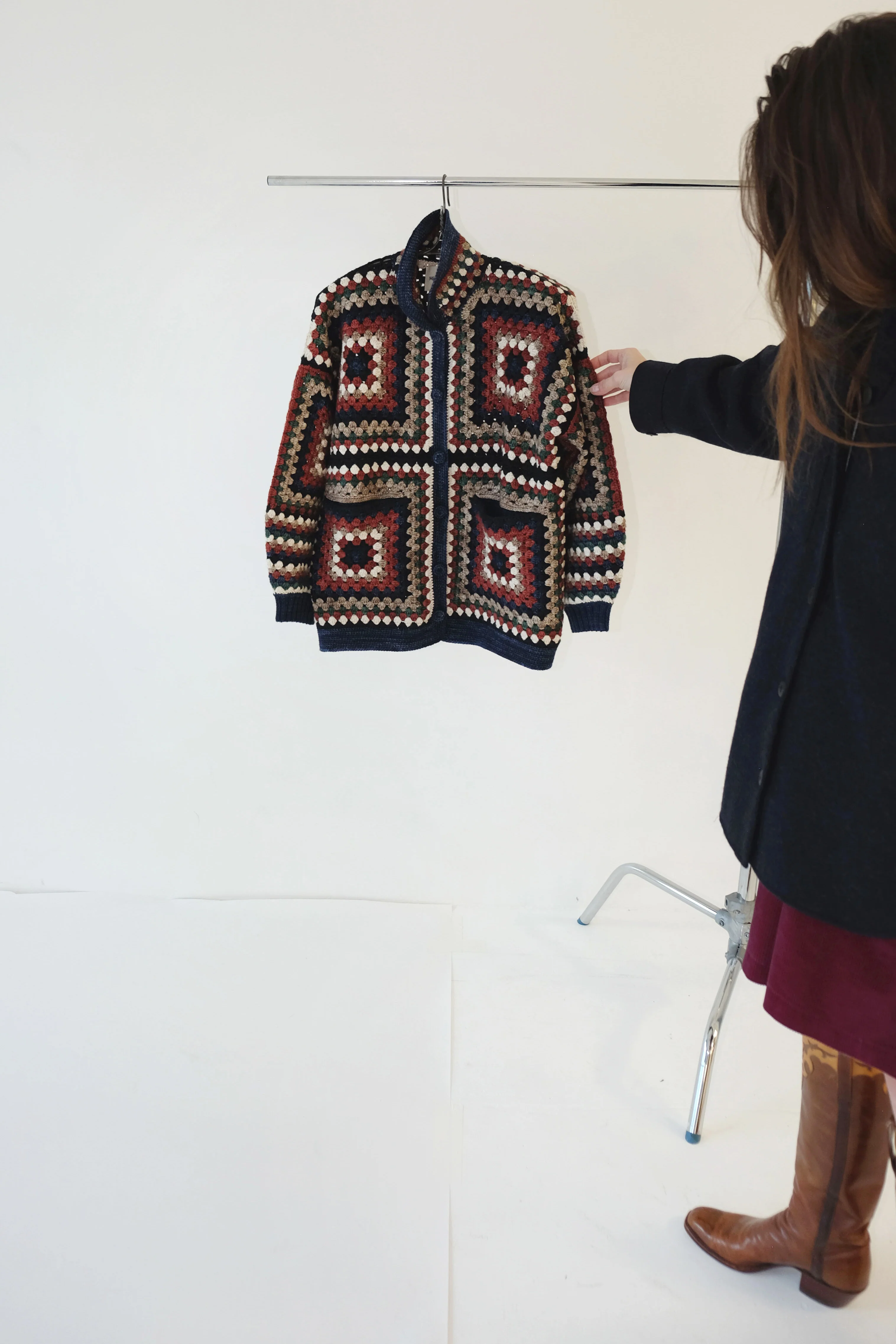 Crochet Big Square Jacket - Image 11