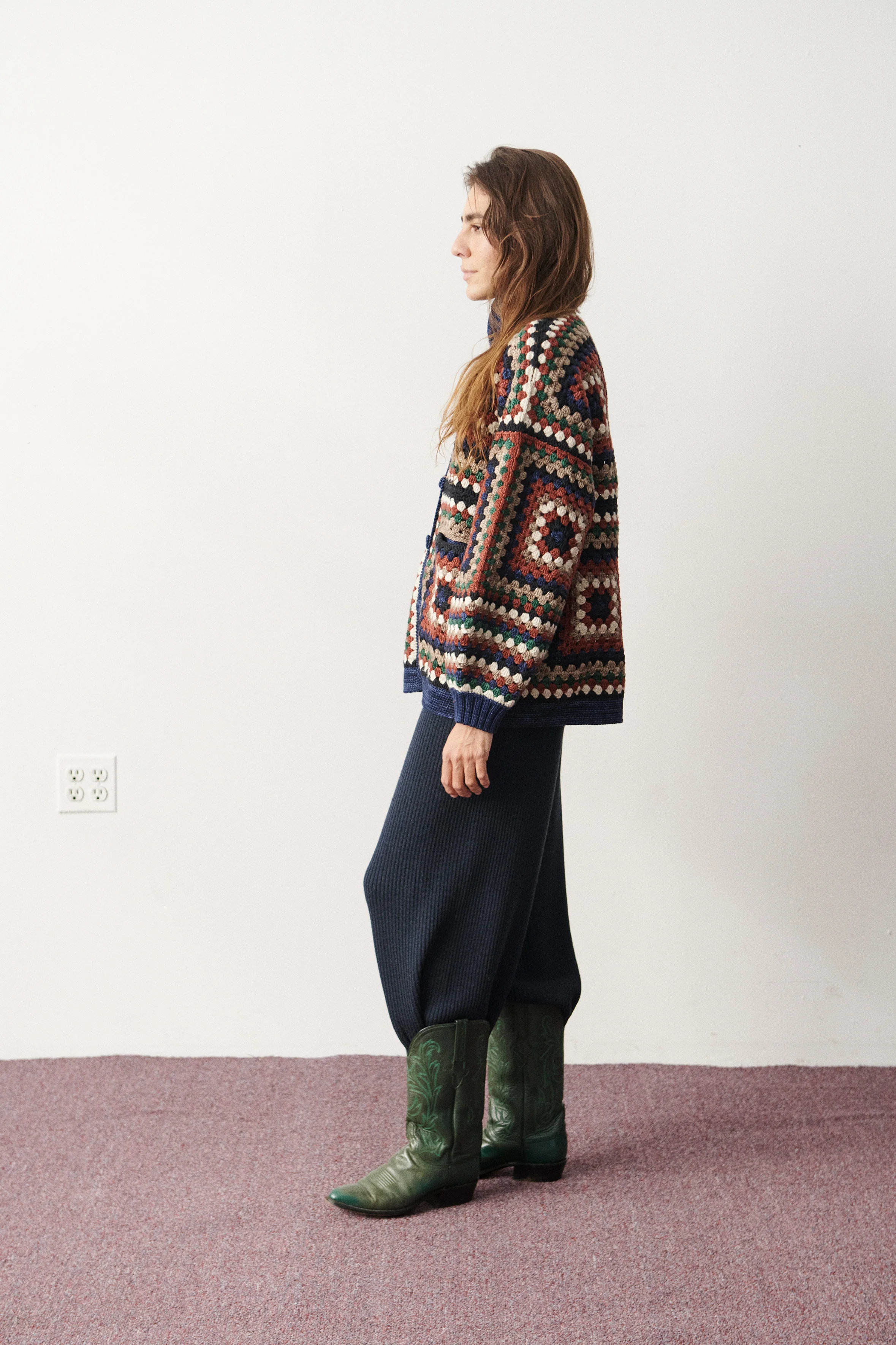 Crochet Big Square Jacket - Image 3