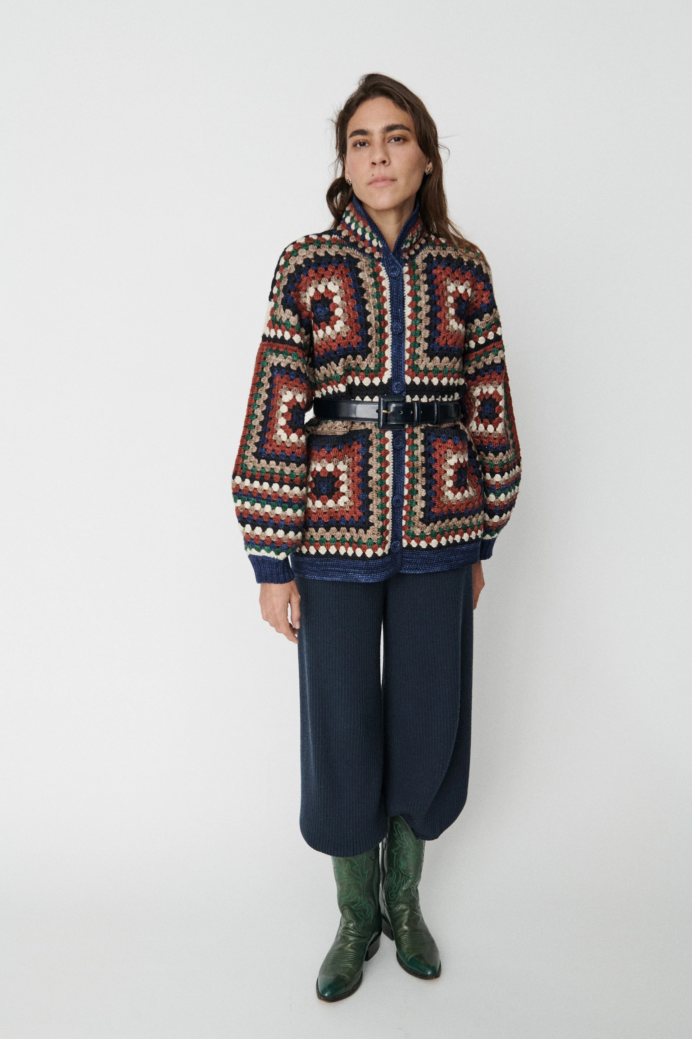 Crochet Big Square Jacket - Image 5