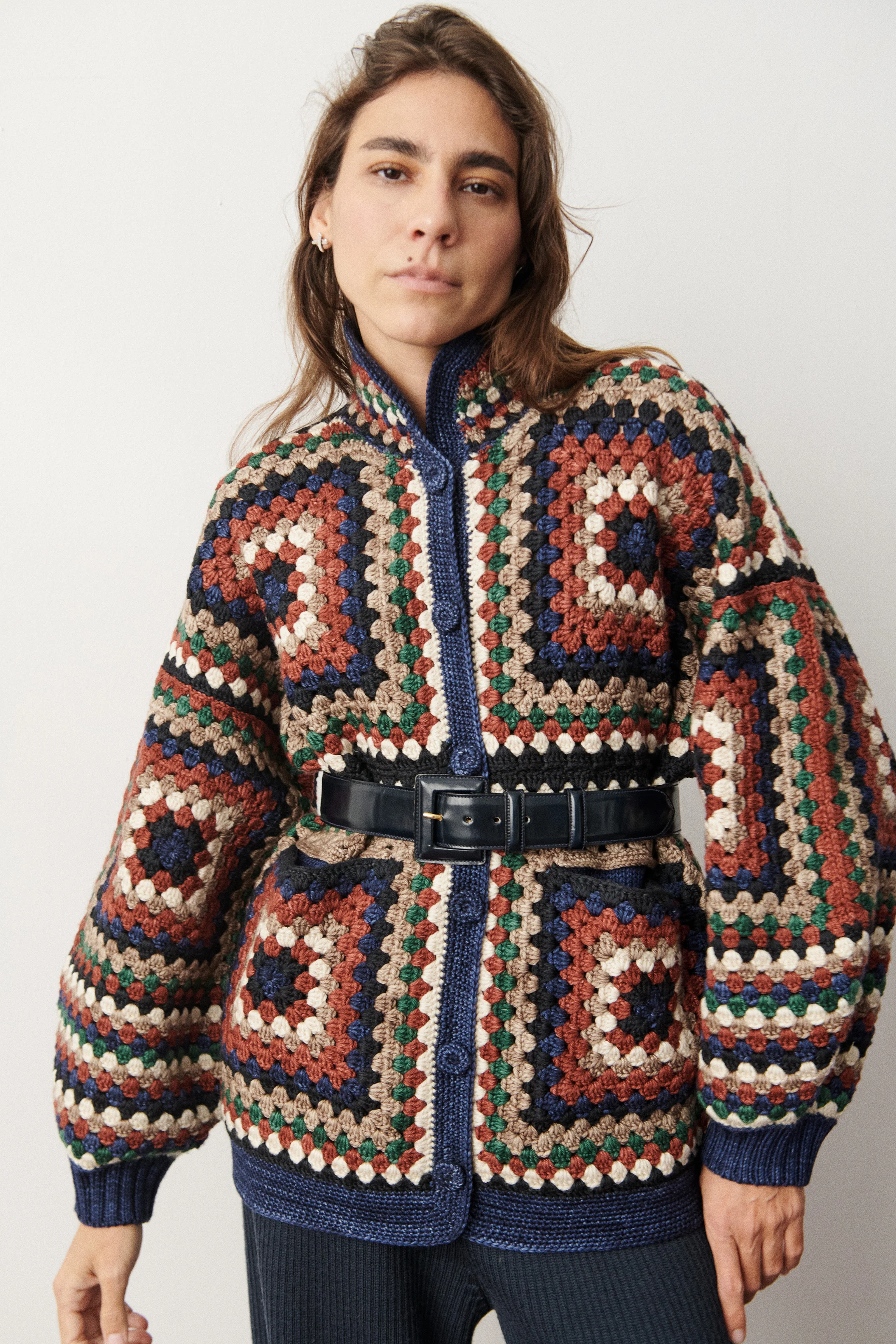 Crochet Big Square Jacket - Image 6