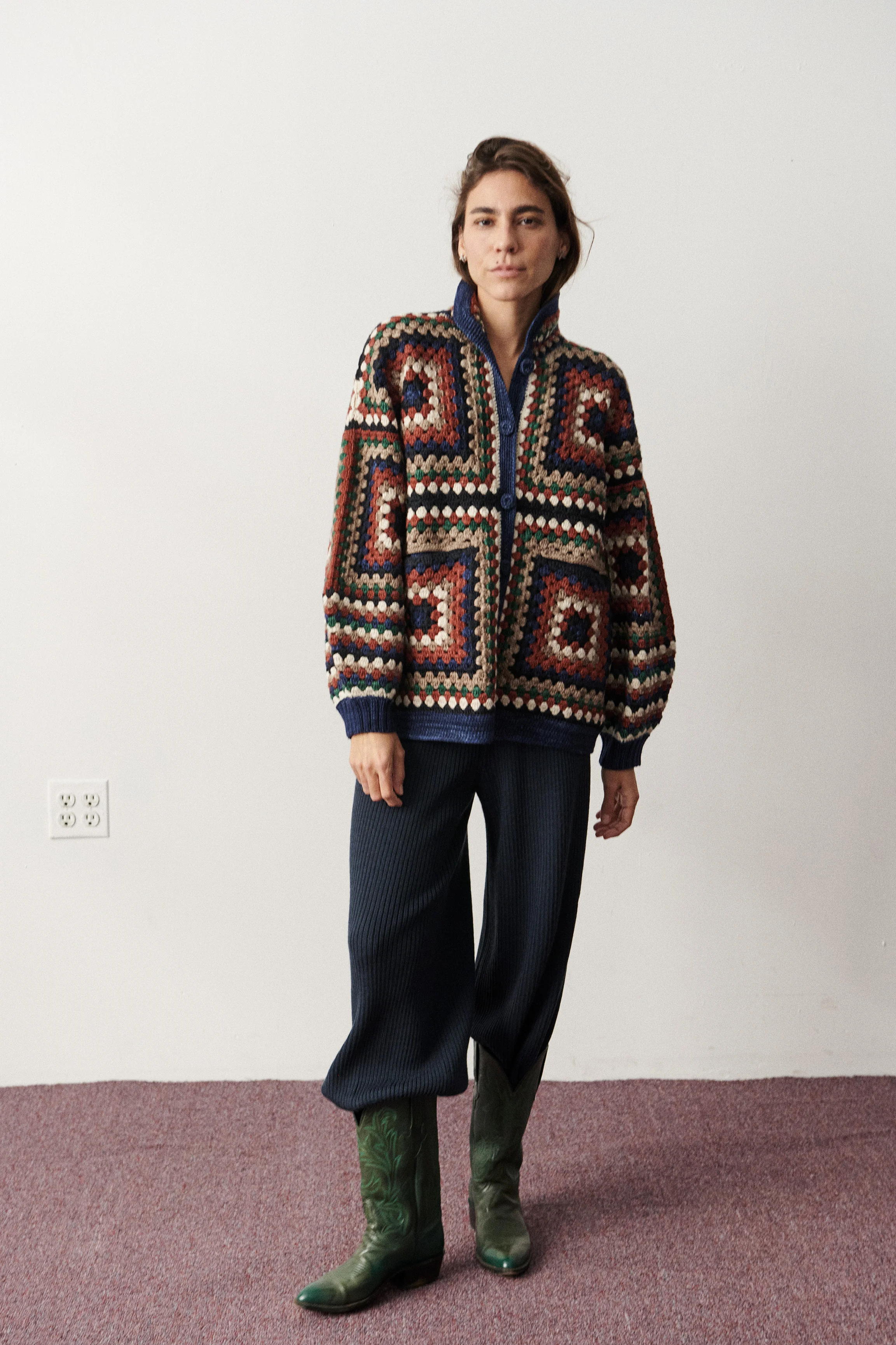 Crochet Big Square Jacket - Image 7