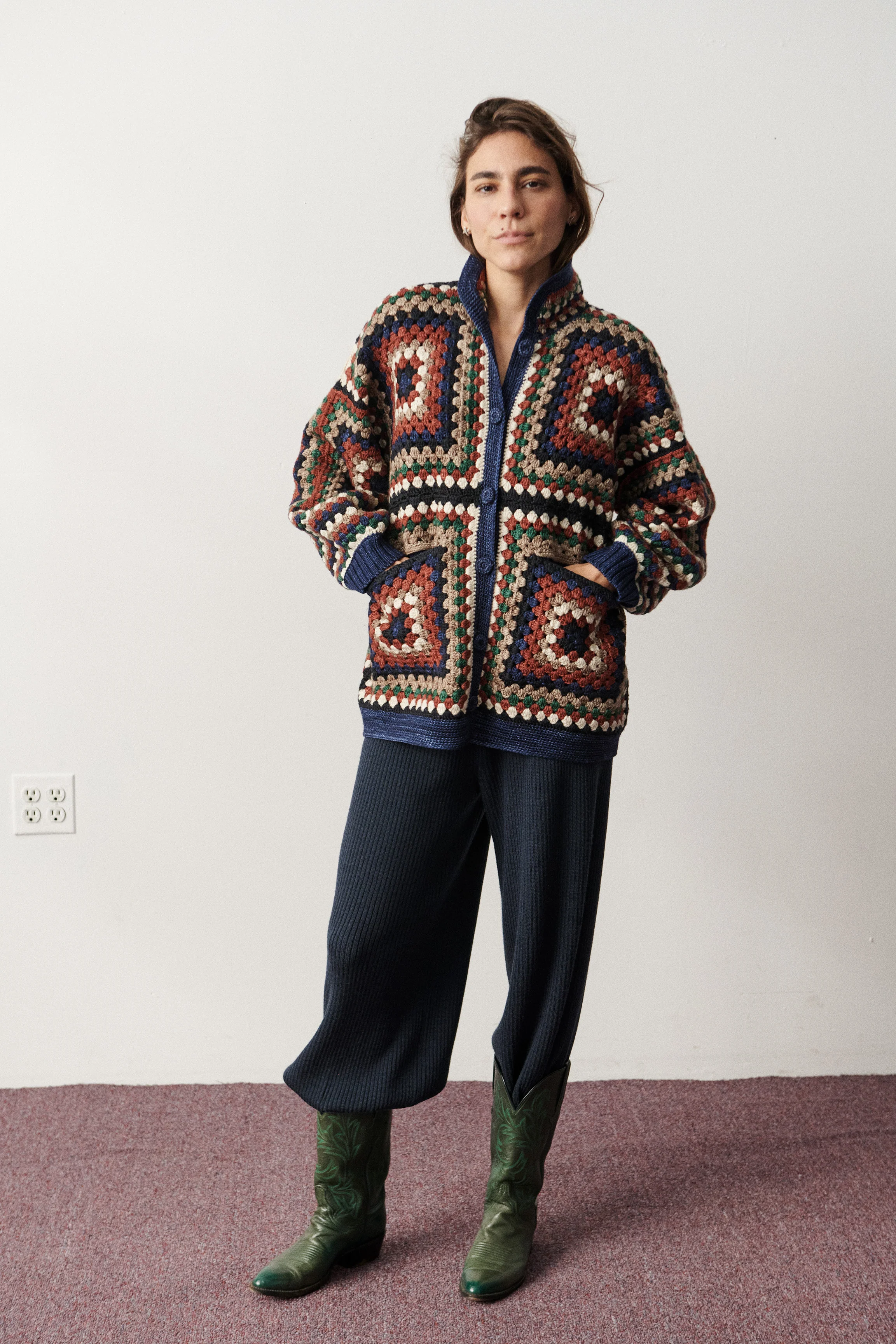 Crochet Big Square Jacket - Image 8