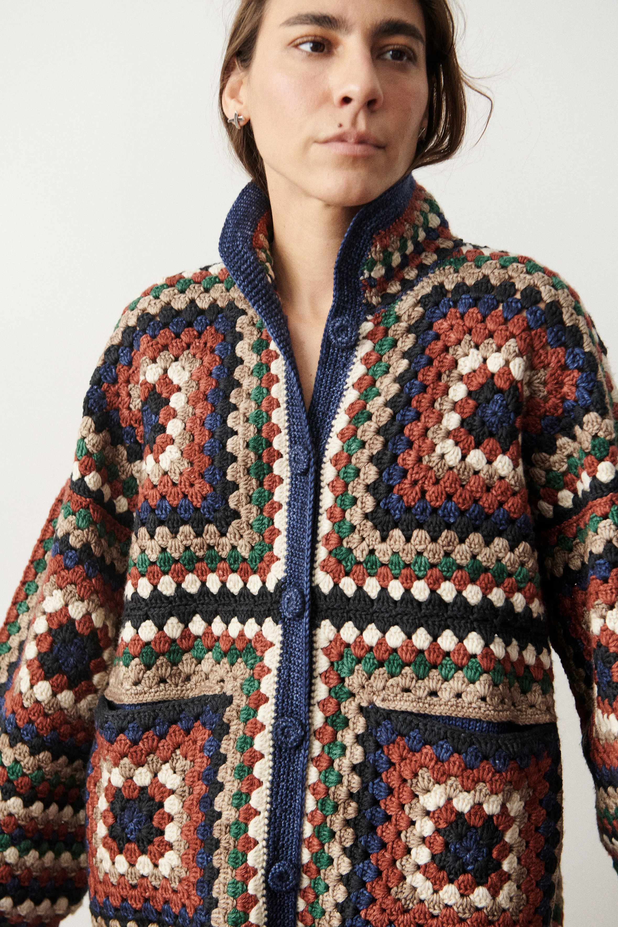 Crochet Big Square Jacket - Image 9