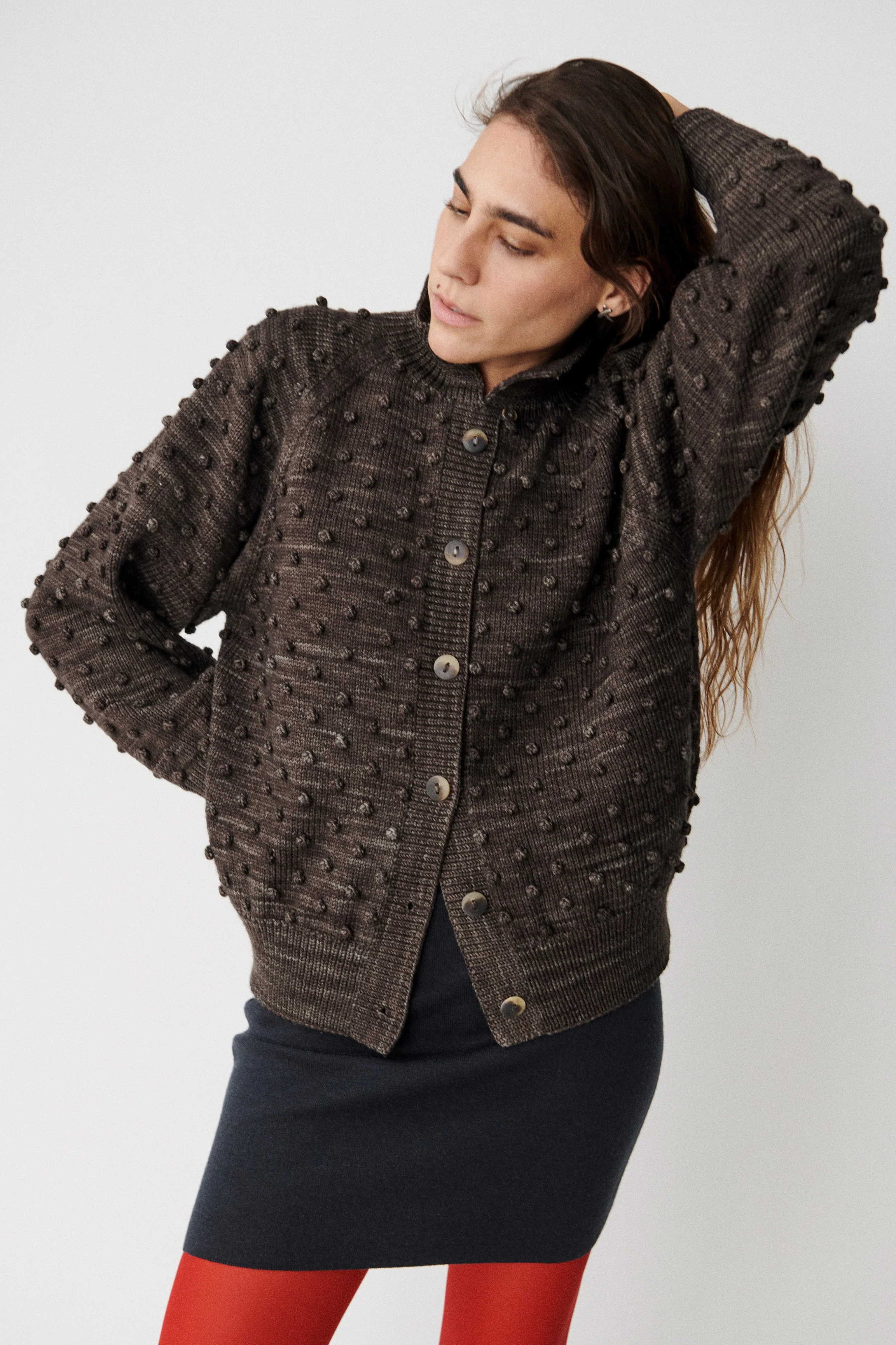 Popcorn Polo Cardigan - Image 5
