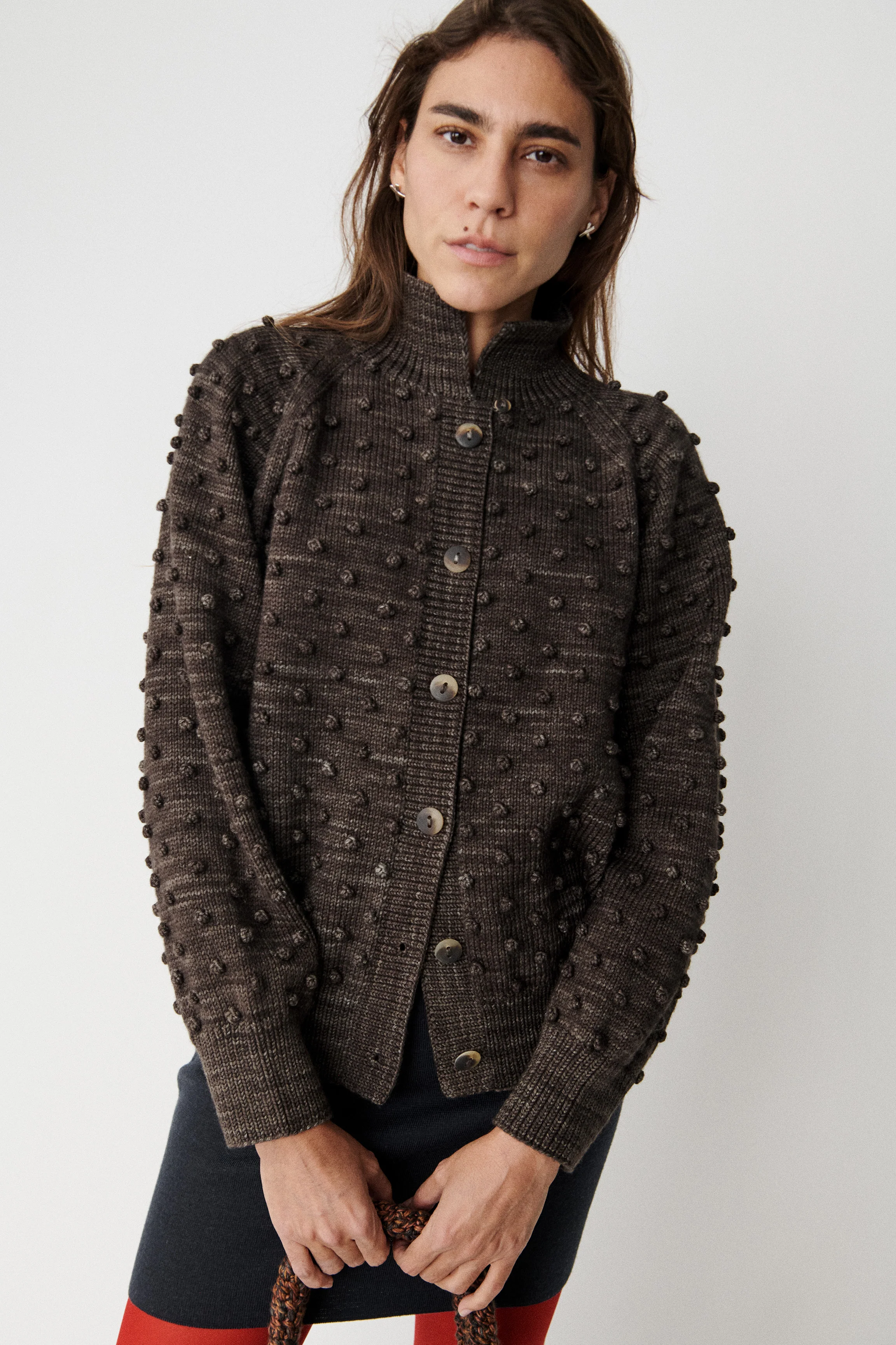 Popcorn Polo Cardigan - Image 6
