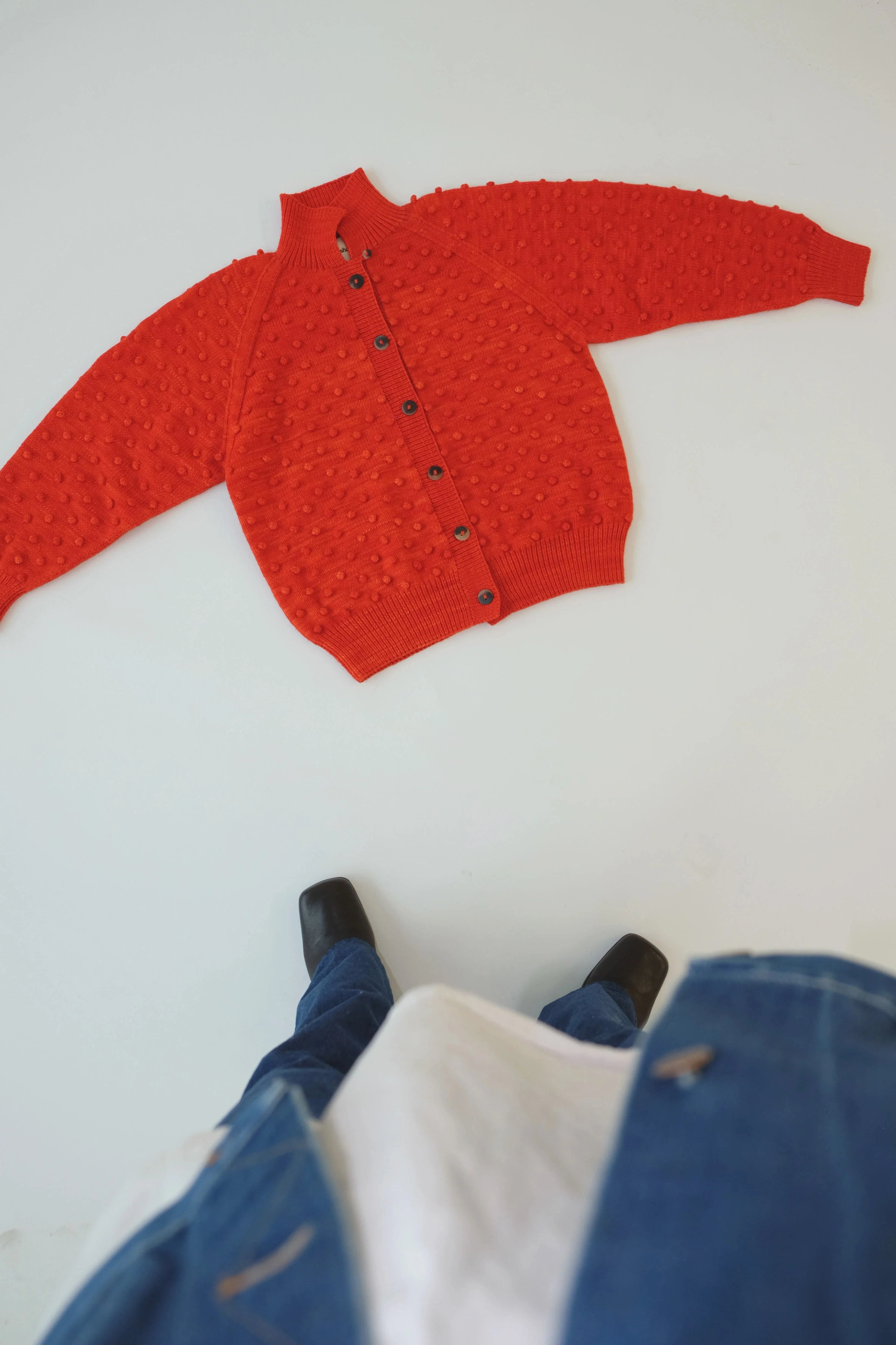 Popcorn Polo Cardigan - Image 5