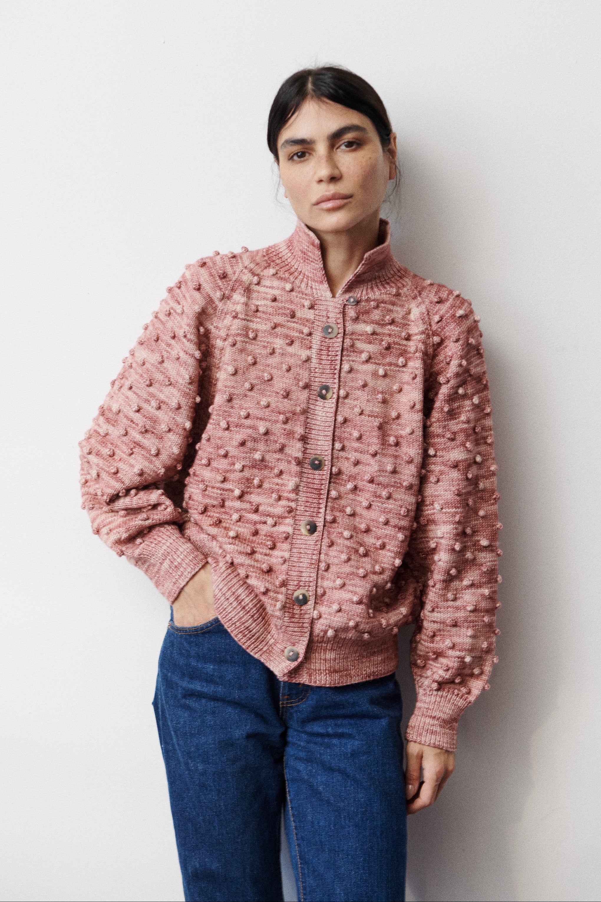 Popcorn Polo Cardigan - Image 2