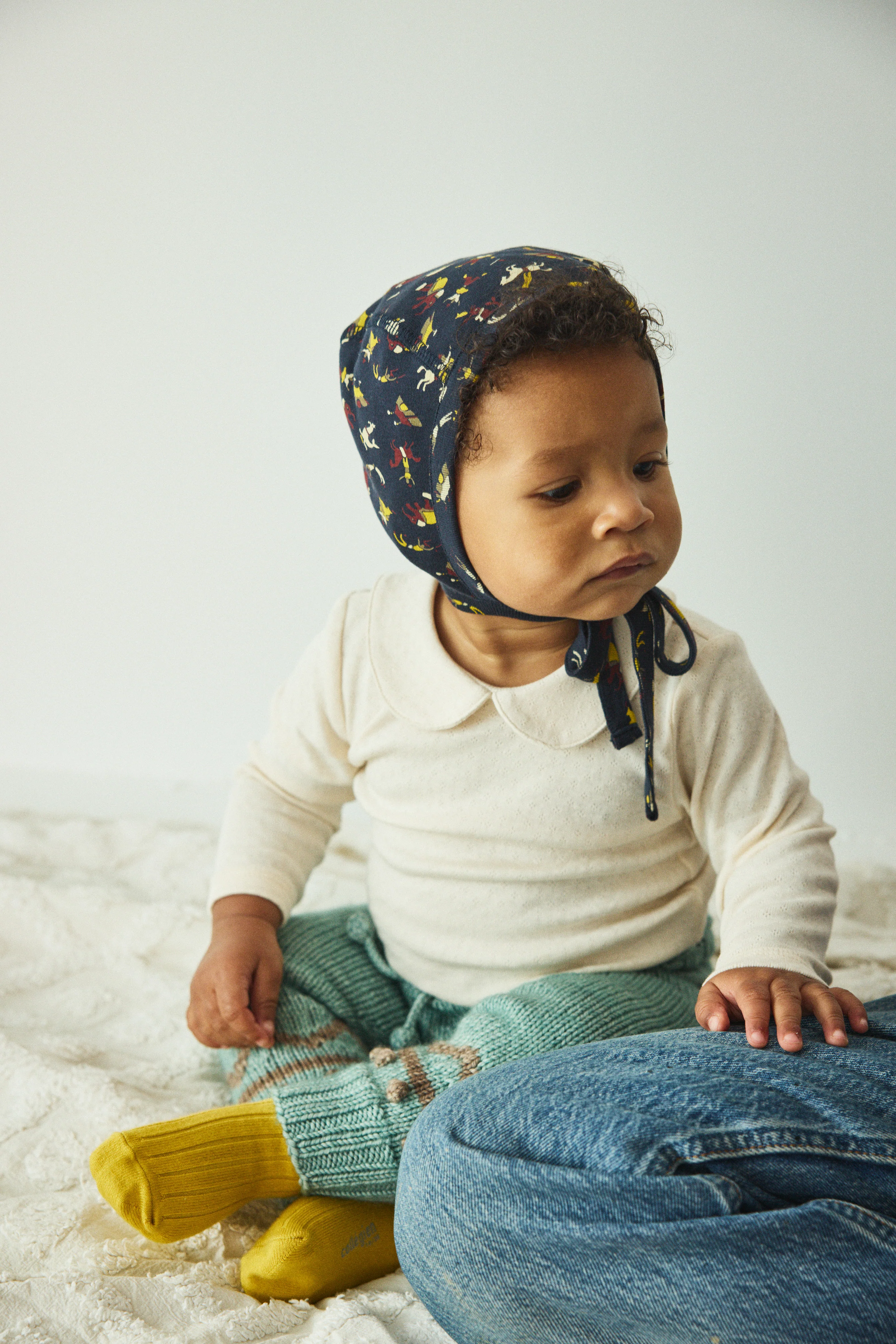 Baby Pointelle Petit Collar Onesie - Image 3