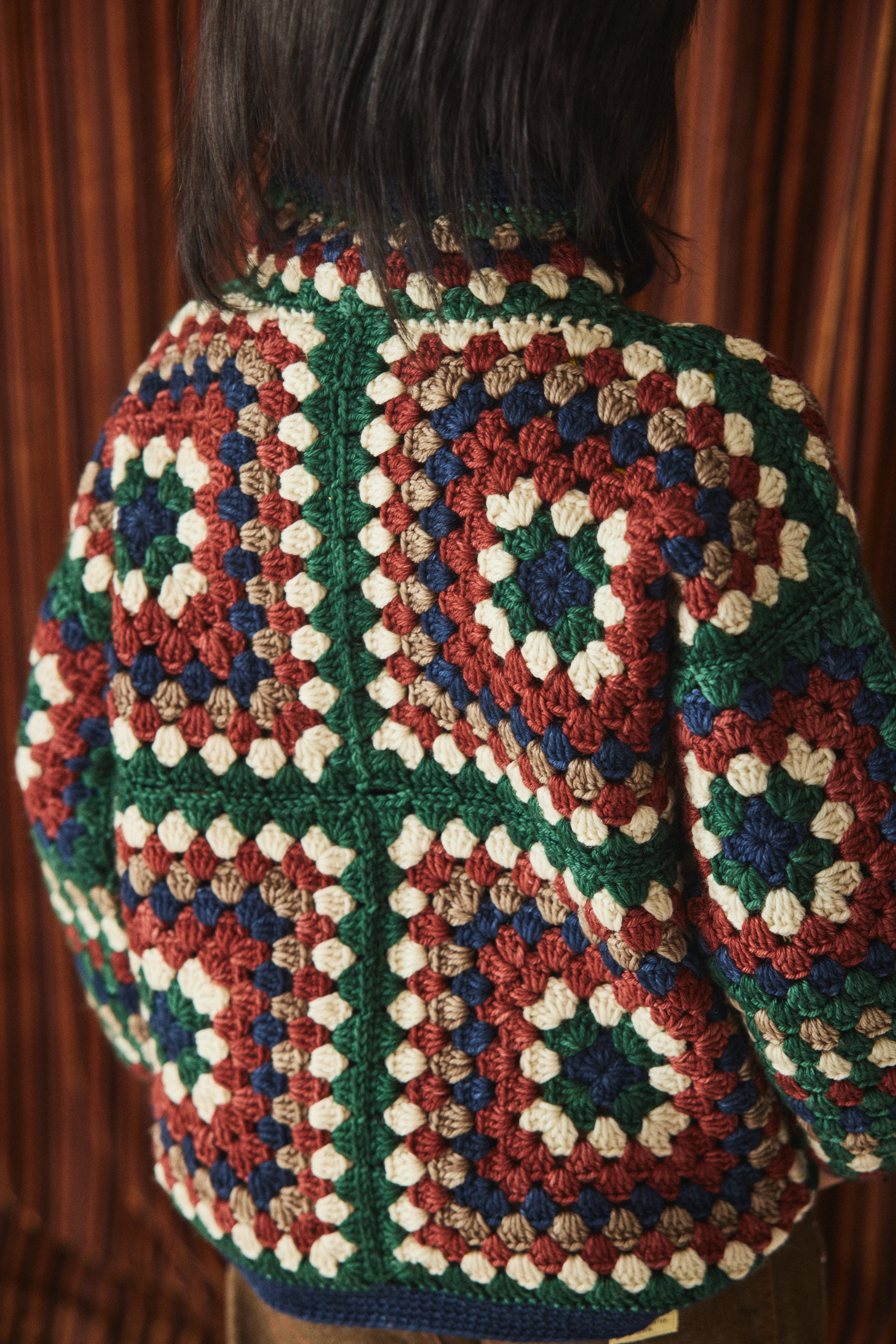 Crochet Big Square Jacket - Image 10