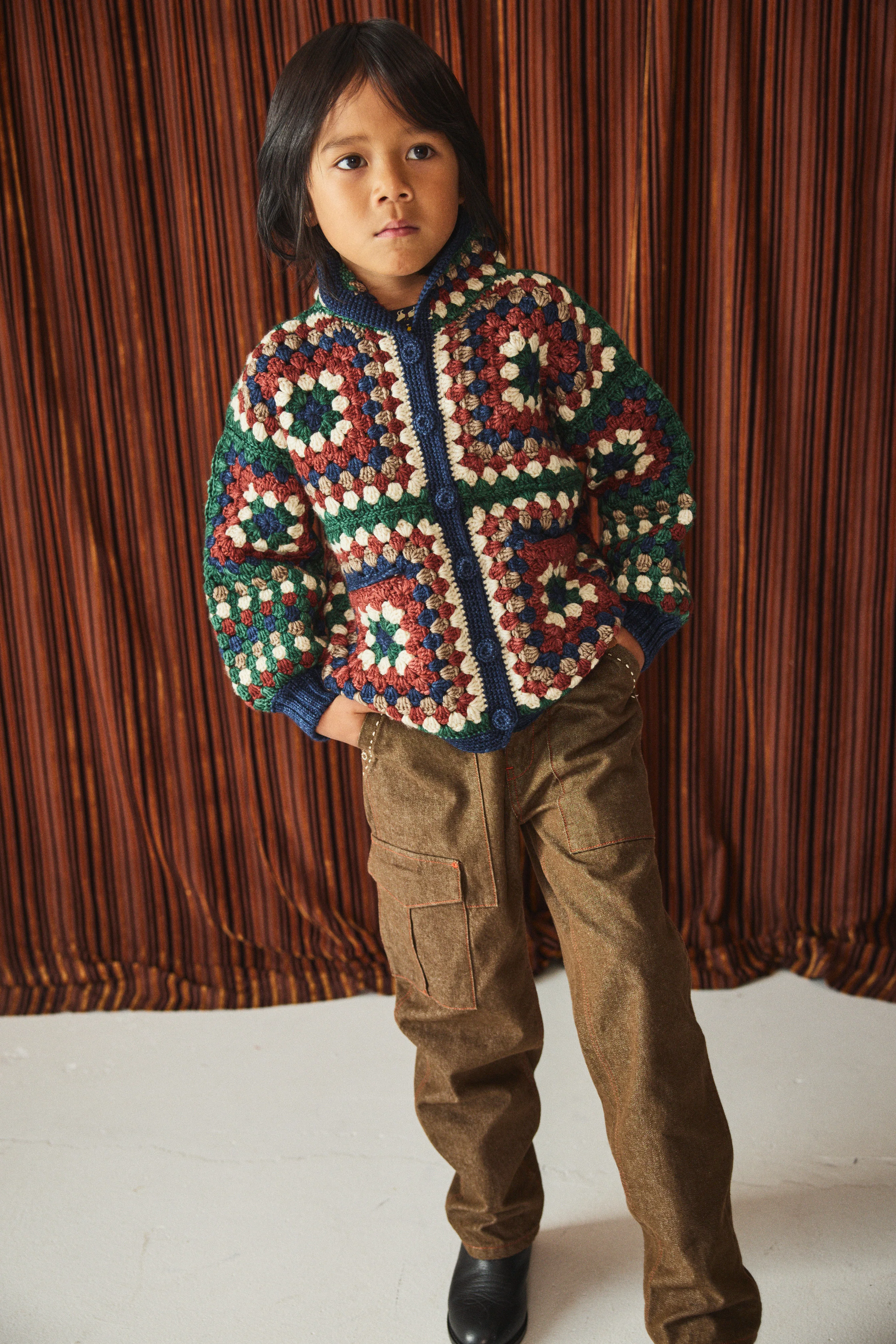 Crochet Big Square Jacket - Image 7