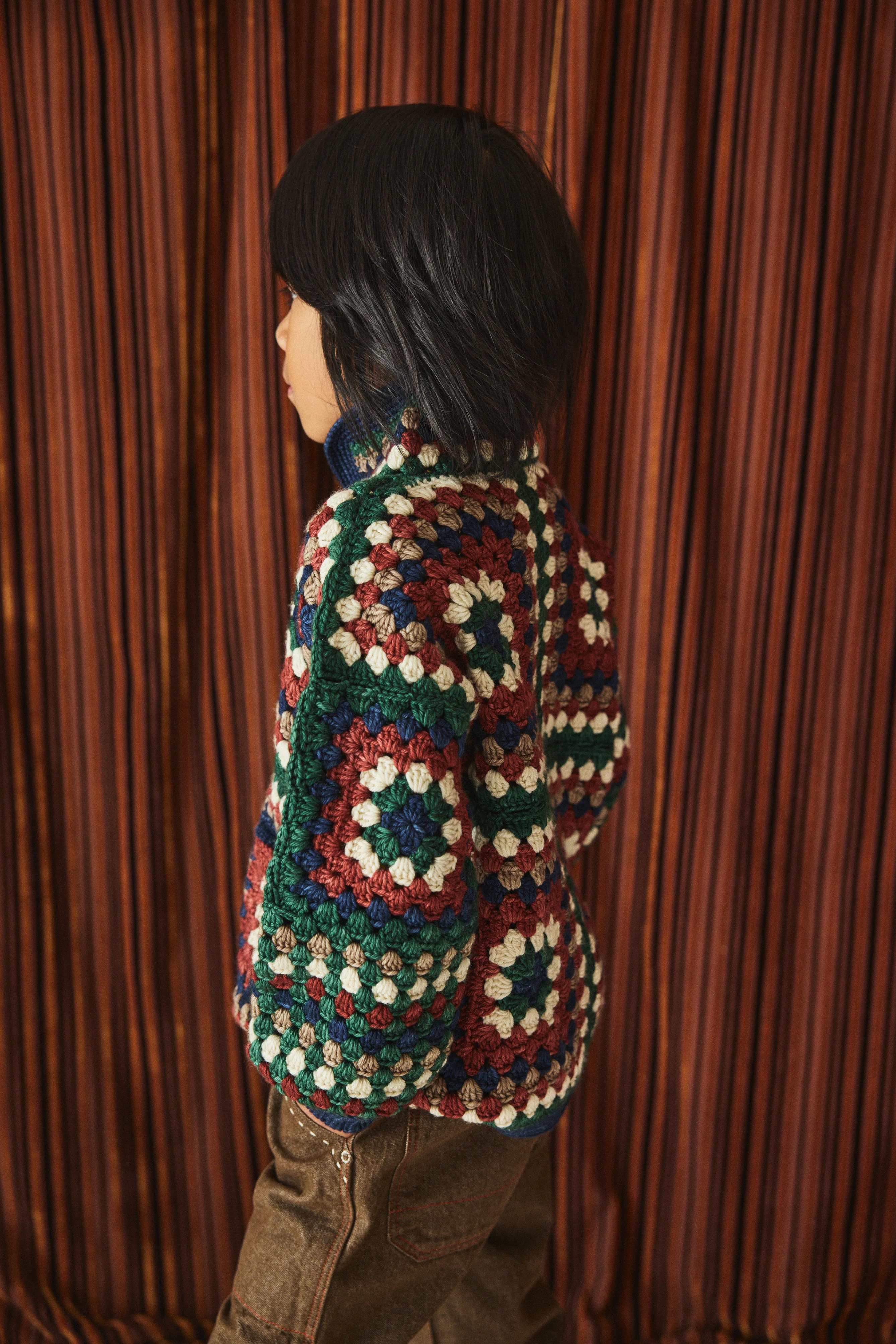 Crochet Big Square Jacket - Image 8