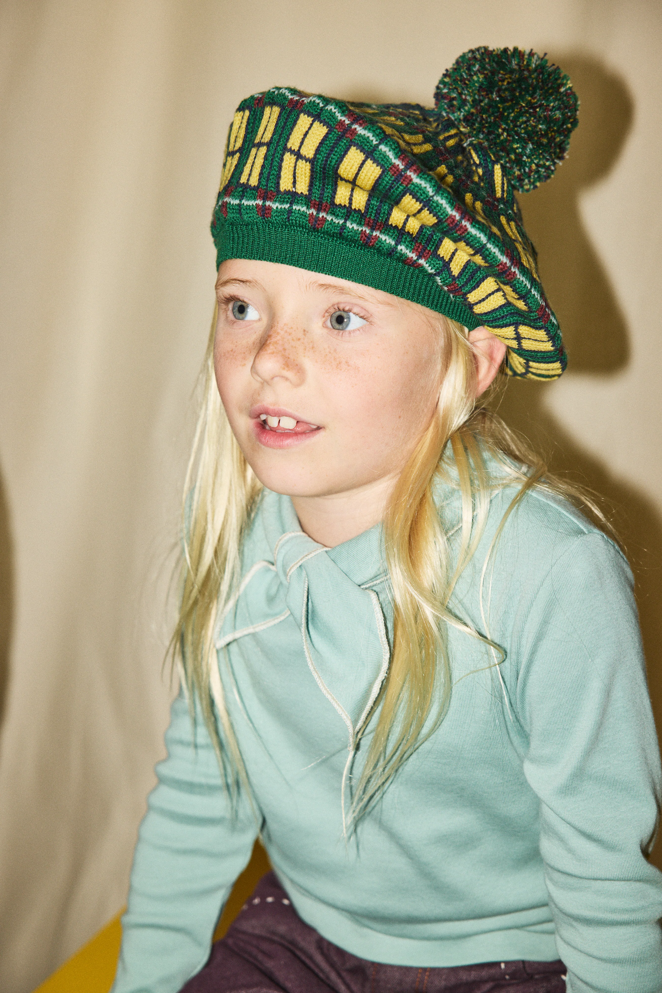 Window Plaid Beret - Image 2